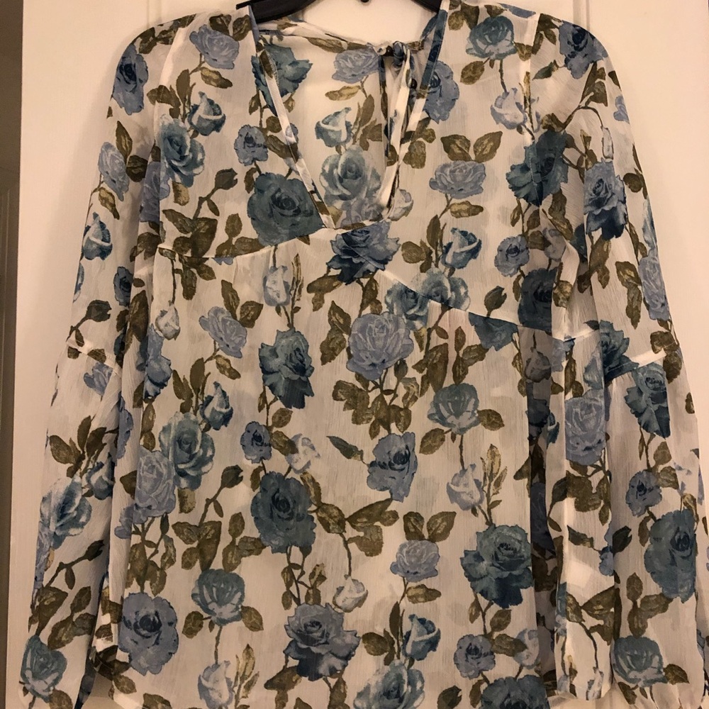 Sheer Floral Top